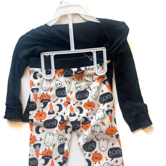 NWT Modern Kids 3 Piece Sleepwear Set Boo Pumpkin Halloween Pajamas Size 18M NEW - Picture 6 of 8